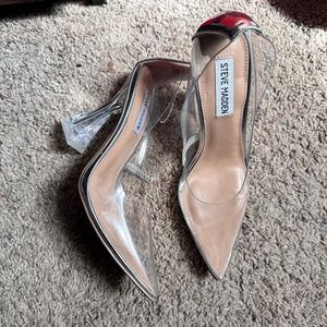 Steve Madden Clear Zana Heels